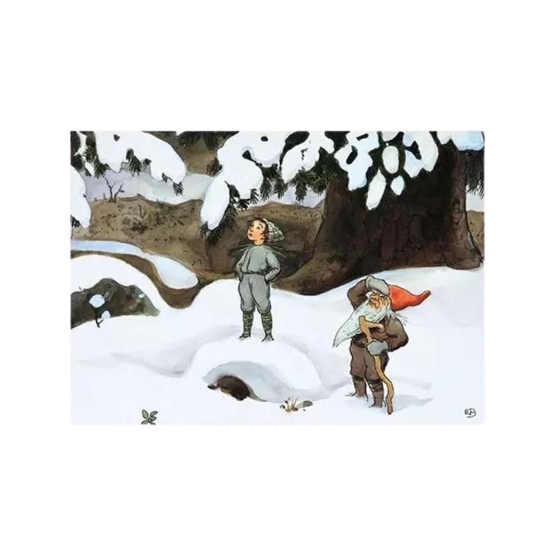 Elsa Beskow Postcard  The Sun Egg Tomte