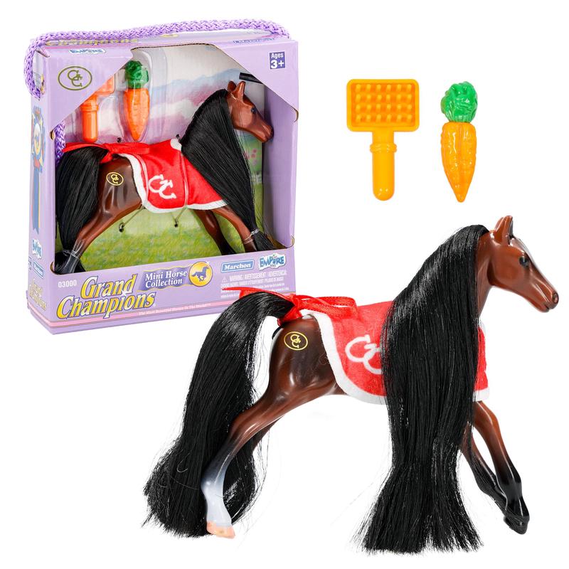 Grand Champions Mini Horse Collection Foal Figure | Dark Bay Tennessee Walker