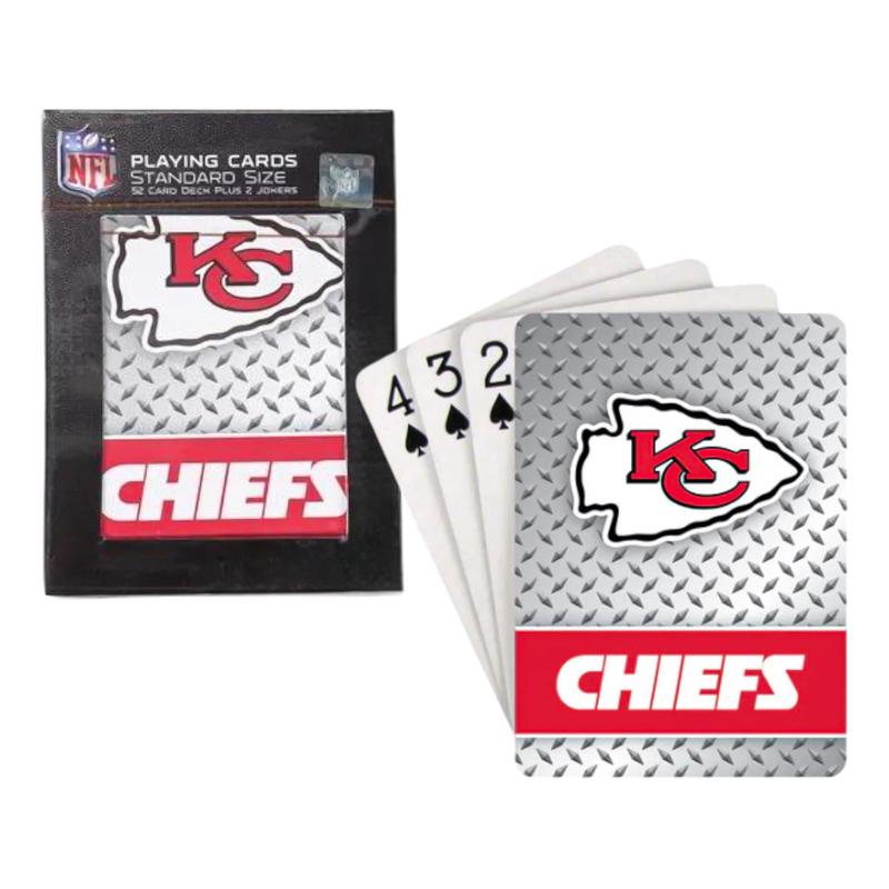 Kansas City Chiefs NFL Diamond Plate Playing Cards