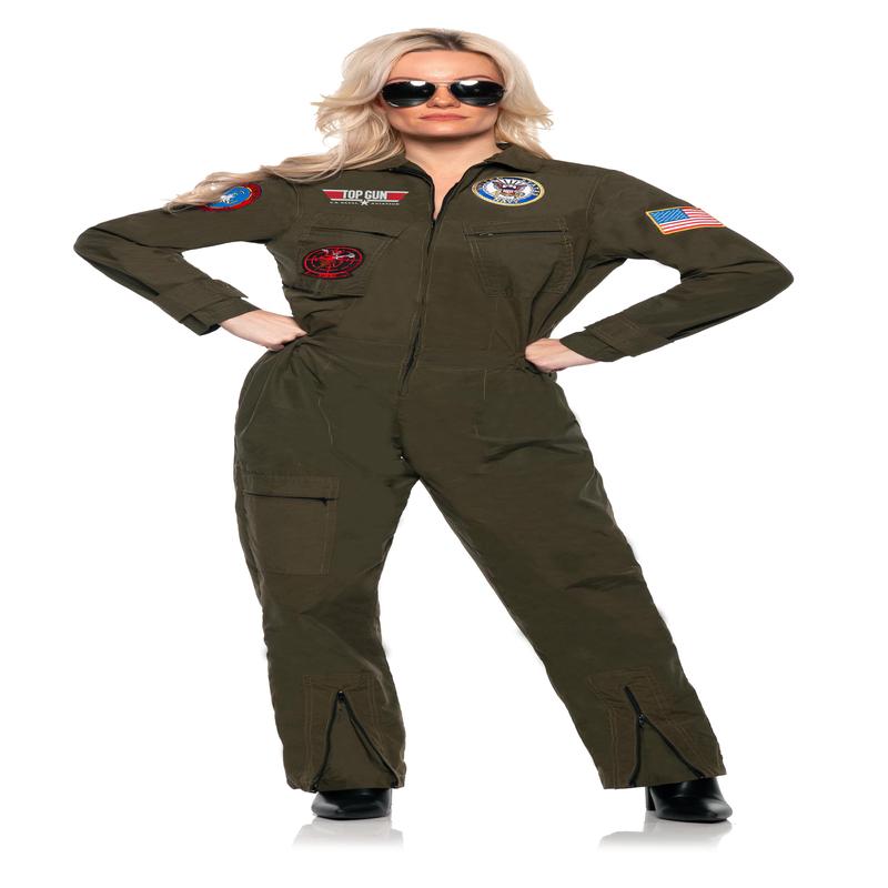 Navy Top Gun Women\'s Pilot Jumpsuit Adult Costume