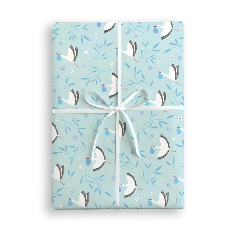 Blue Storks Flat Wrap