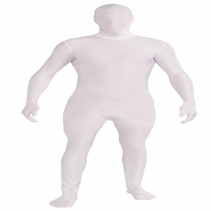 Disappearing Man Stretch Costume Jumpsuit Teen: White