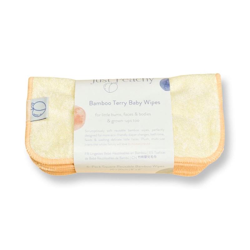 Bamboo Terry Reusable Baby Wipes 6-Pack