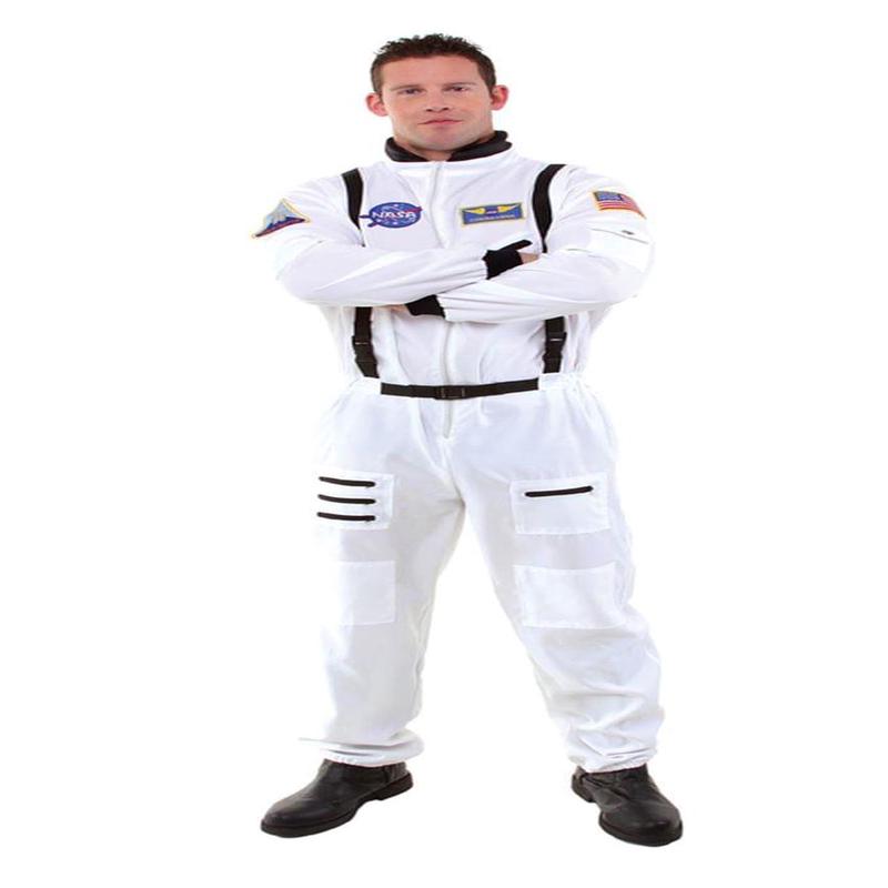 White Astronaut Uniform Jumpsuit Costume Teen