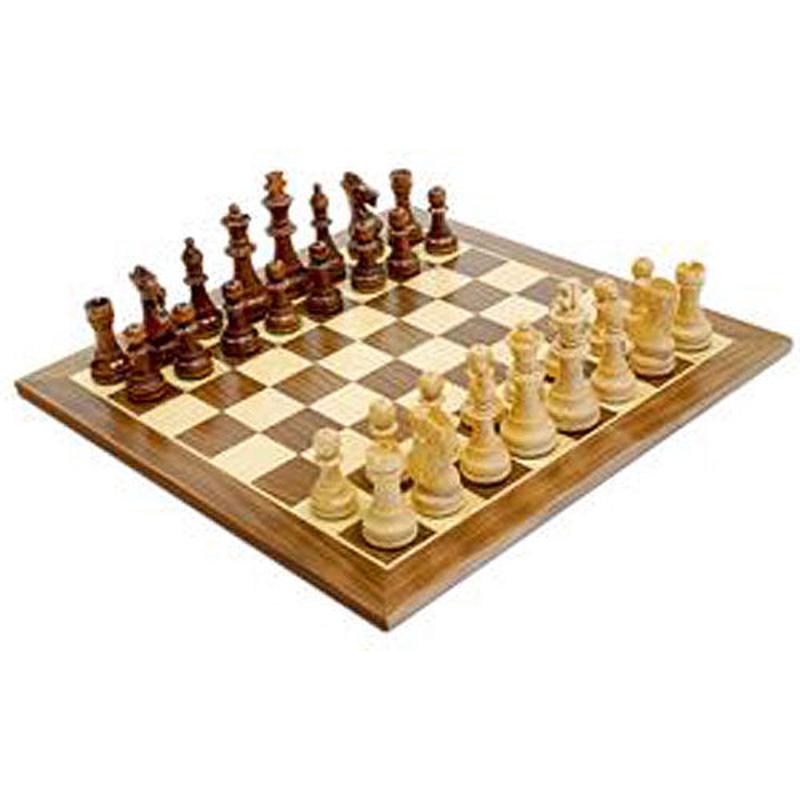 Chess Set Quality 15\" Wood board, 3 3/4\" King