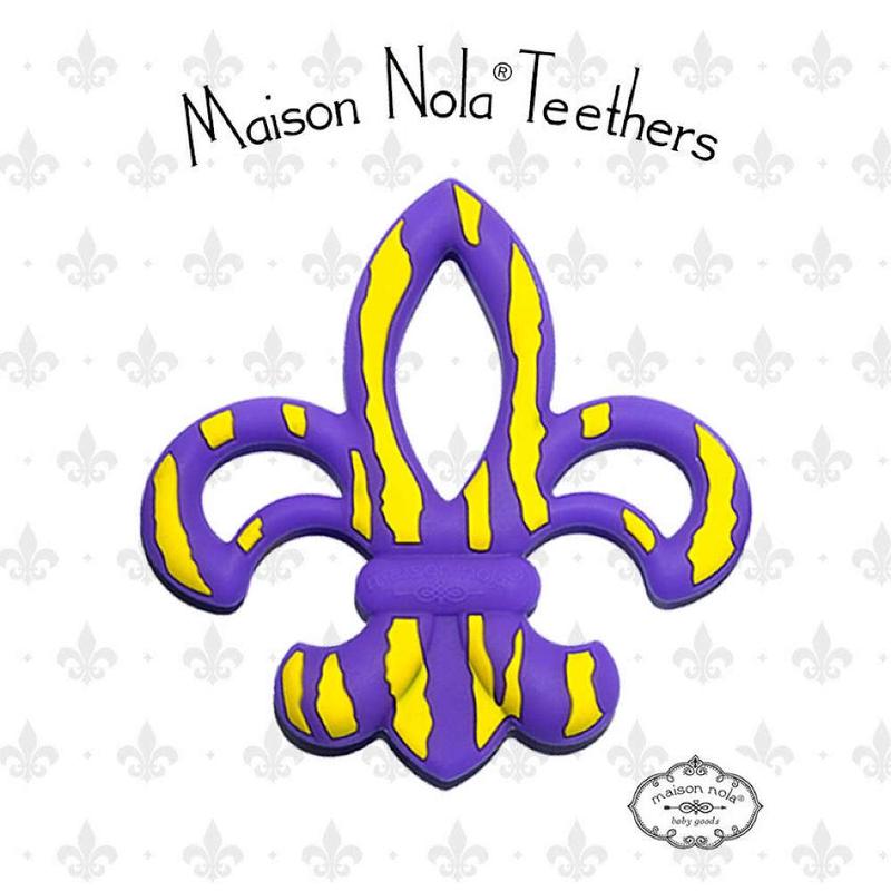Maison Nola Storyland Fleur de Lis Tiger Stripe Teether